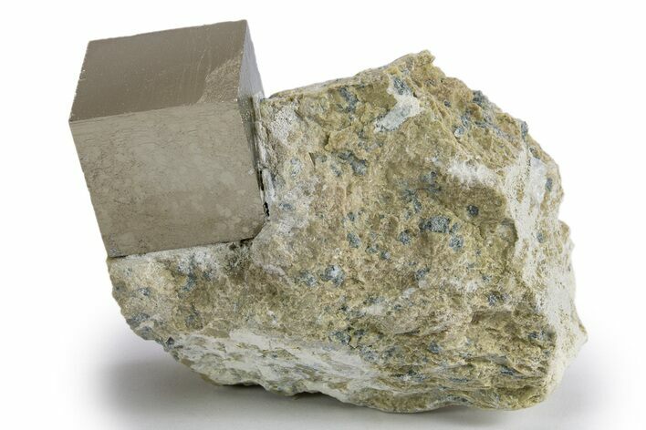 Natural Pyrite Cube In Rock - Navajun, Spain #325026